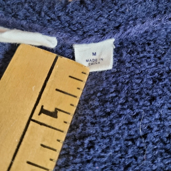 Gap Indigo Stripe Open Front Cardigan sz M - Picture 5 of 8